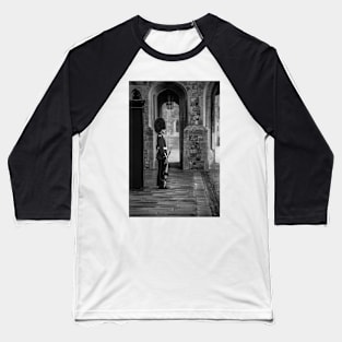 Standing Guard, Windsor Castle - BW Baseball T-Shirt